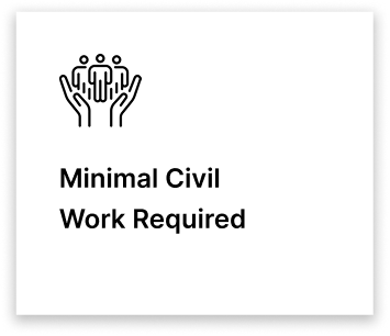 Minimal Civil Work Required